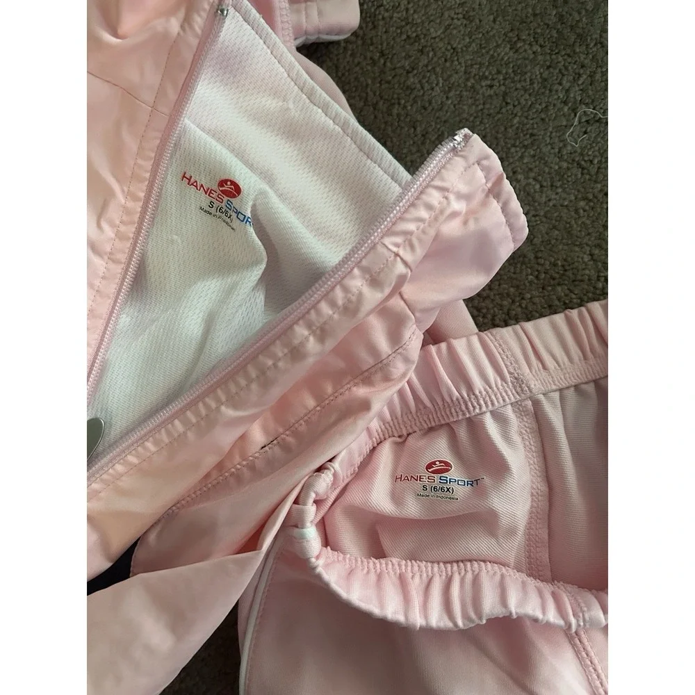 Vintage Y2K matching Hanes Sport windbreaker tracksuit set Size Youth Small 6X